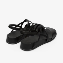 Camper Atonik Platform Sandals Black - Womens Singapore VJUWWL-153